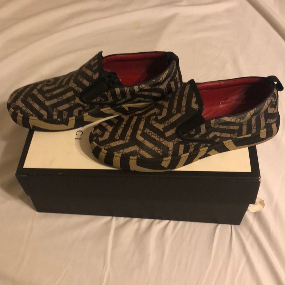 Dublin Gg Caleido Canvas Slip On Sneaker Brown